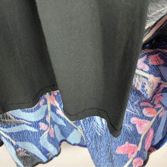 Anthropologie Maeve Elia Cold Shoulder Floral Knee High Dress Size 00 - Picture 10 of 13